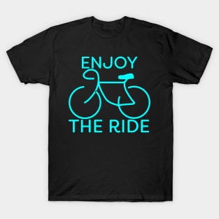 Enjoy The Ride Bike Blue Cycling Gift T-Shirt